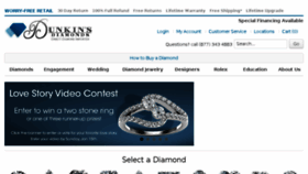 What Dunkinsdiamonds.com website looked like in 2017 (7 years ago)