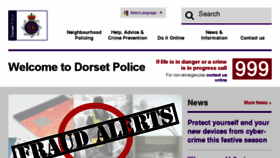 What Dorset.police.uk website looked like in 2017 (7 years ago)