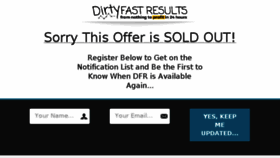 What Dirtyfastresults.com website looked like in 2017 (7 years ago)