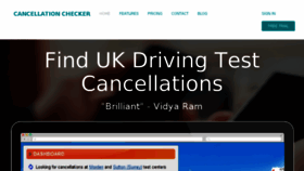 What Drivingtestcancellations.co.uk website looked like in 2017 (7 years ago)