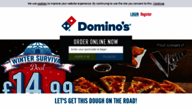 What Dominos.co.uk website looked like in 2017 (7 years ago)