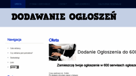 What Dodawanieogloszen.pl website looked like in 2017 (7 years ago)