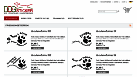 What Dogsticker.de website looked like in 2017 (7 years ago)
