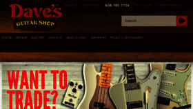 What Davesguitar.com website looked like in 2017 (7 years ago)