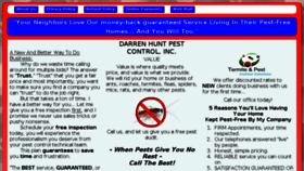 What Darrenhuntpest.com website looked like in 2017 (7 years ago)