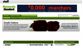 What Deaths.manawatustandard.co.nz website looked like in 2017 (7 years ago)