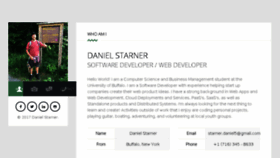 What Danstarner.com website looked like in 2017 (7 years ago)