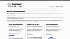 What Dynamicwebsites.co.uk website looked like in 2017 (7 years ago)