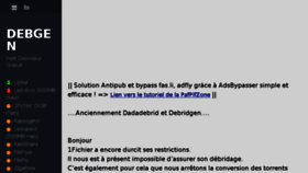 What Debgen.fr website looked like in 2017 (7 years ago)