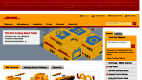 What Dhl.com.ng website looked like in 2017 (7 years ago)