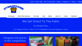 What Dymanfoams.com.au website looked like in 2017 (7 years ago)