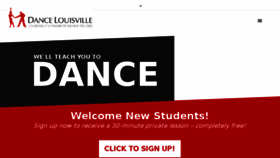 What Dancelouisville.com website looked like in 2017 (7 years ago)