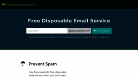 What Disposeamail.com website looked like in 2017 (7 years ago)