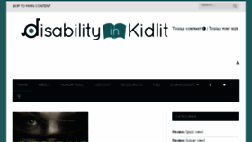 What Disabilityinkidlit.com website looked like in 2017 (7 years ago)