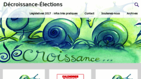 What Decroissance-elections.fr website looked like in 2017 (7 years ago)