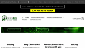 What Doc420.com website looked like in 2017 (6 years ago)