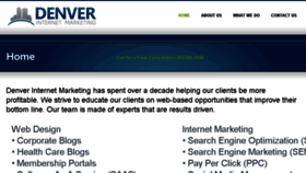 What Denverinternetmarketing.com website looked like in 2017 (6 years ago)