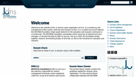 What Dns.lu website looked like in 2017 (8 years ago)