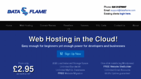 What Dataflame.com website looked like in 2017 (6 years ago)