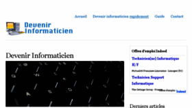 What Devenir-informaticien.com website looked like in 2017 (7 years ago)