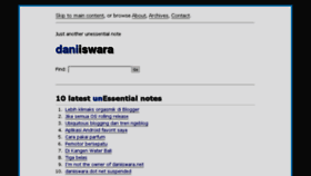 What Daniiswara.com website looked like in 2017 (6 years ago)