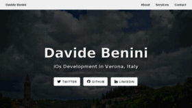 What Davidebenini.it website looked like in 2017 (6 years ago)