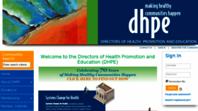 What Dhpe.org website looked like in 2017 (6 years ago)