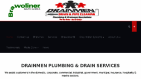 What Drainmen.co.za website looked like in 2017 (6 years ago)
