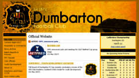 What Dumbartonfootballclub.com website looked like in 2017 (6 years ago)