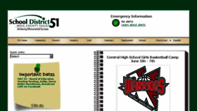 What D51schools.org website looked like in 2017 (6 years ago)