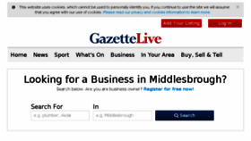 What Directory.gazettelive.co.uk website looked like in 2017 (6 years ago)