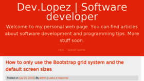 What Devlopez.com website looked like in 2017 (7 years ago)