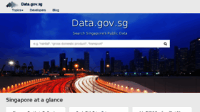 What Data.gov.sg website looked like in 2017 (6 years ago)