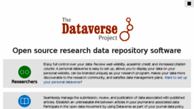 What Dataverse.org website looked like in 2017 (6 years ago)