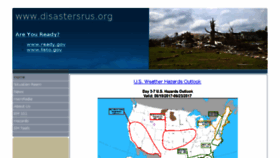 What Disastersrus.org website looked like in 2017 (6 years ago)
