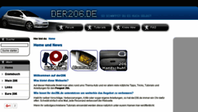 What Der206.de website looked like in 2017 (6 years ago)
