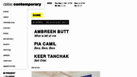 What Dallascontemporary.org website looked like in 2017 (6 years ago)