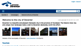 What Deventer.nl website looked like in 2017 (6 years ago)