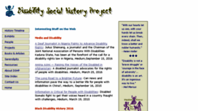What Disabilityhistory.org website looked like in 2017 (6 years ago)