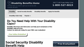 What Disabilitybenefitshome.com website looked like in 2017 (6 years ago)