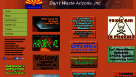 What Dontwastearizona.org website looked like in 2017 (6 years ago)
