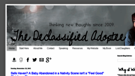 What Declassifiedadoptee.com website looked like in 2017 (6 years ago)
