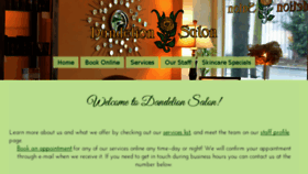 What Dandelionsalon.com website looked like in 2017 (6 years ago)