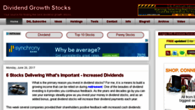 What Dividend-growth-stocks.com website looked like in 2017 (6 years ago)