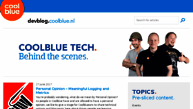 What Devblog.coolblue.nl website looked like in 2017 (6 years ago)