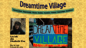 What Dreamtimevillage.org website looked like in 2017 (6 years ago)