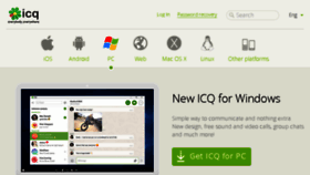 What Download.icq.com website looked like in 2017 (6 years ago)