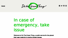 What Dothegreenthing.com website looked like in 2017 (6 years ago)