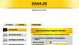 What Daha.de website looked like in 2017 (6 years ago)