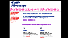 What Daily-horoscope.co.uk website looked like in 2017 (6 years ago)